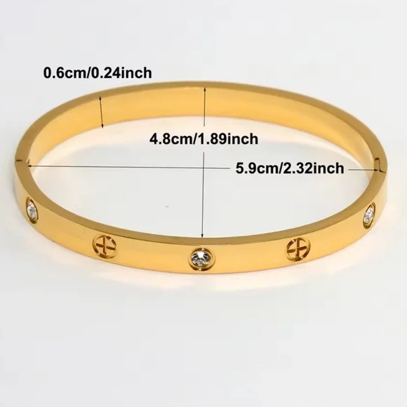 Stainless steel Gold Bracelet
Wedding jewelry - Picture 3 of 14